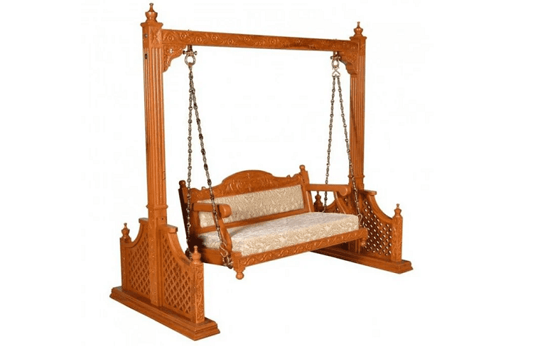 2-Person Sheesham Solid Wood Porch Swing