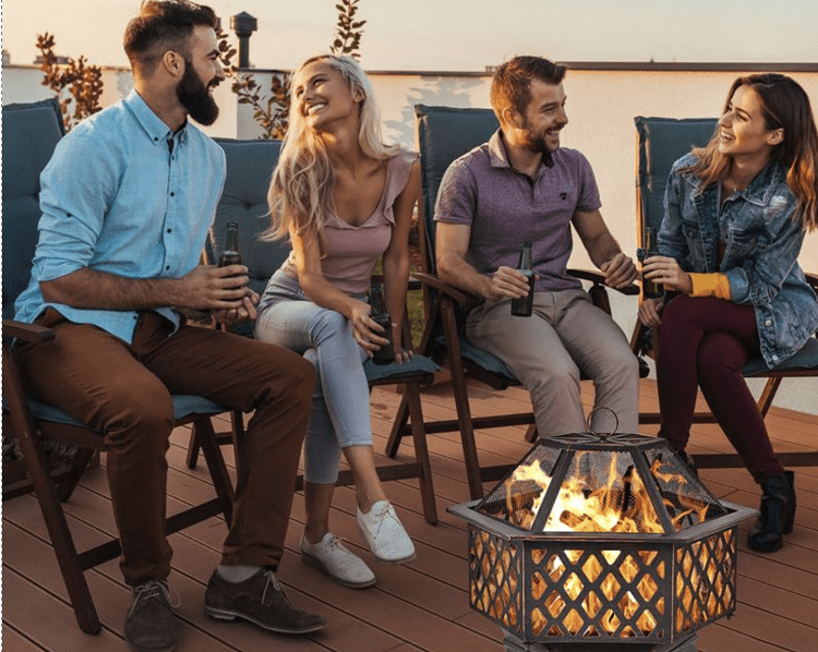 26” Hex-Shaped Outdoor Fire Pit