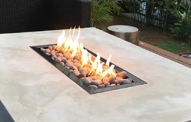 Finnegan 2.5'' H Stainless Steel Natural Gas Outdoor Fire Pit Insert