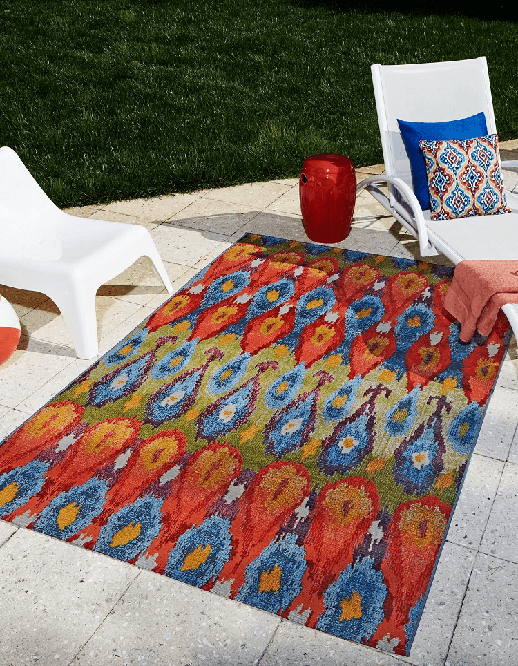 Flower Garden Colors Porch Rug