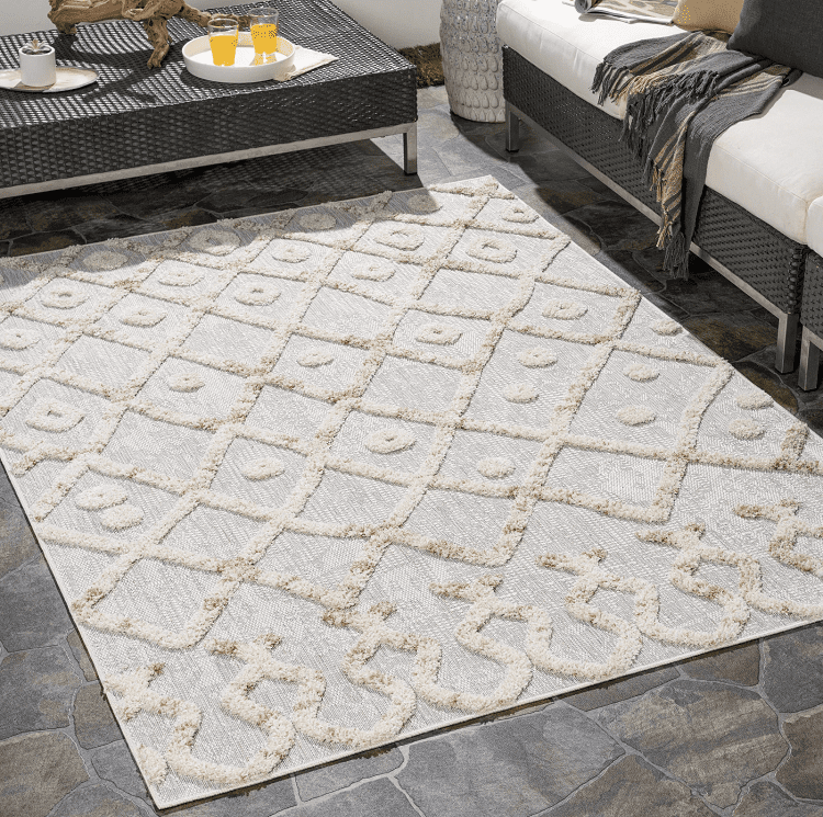 Hernandez Rug in Cream and Gray from Wayfair