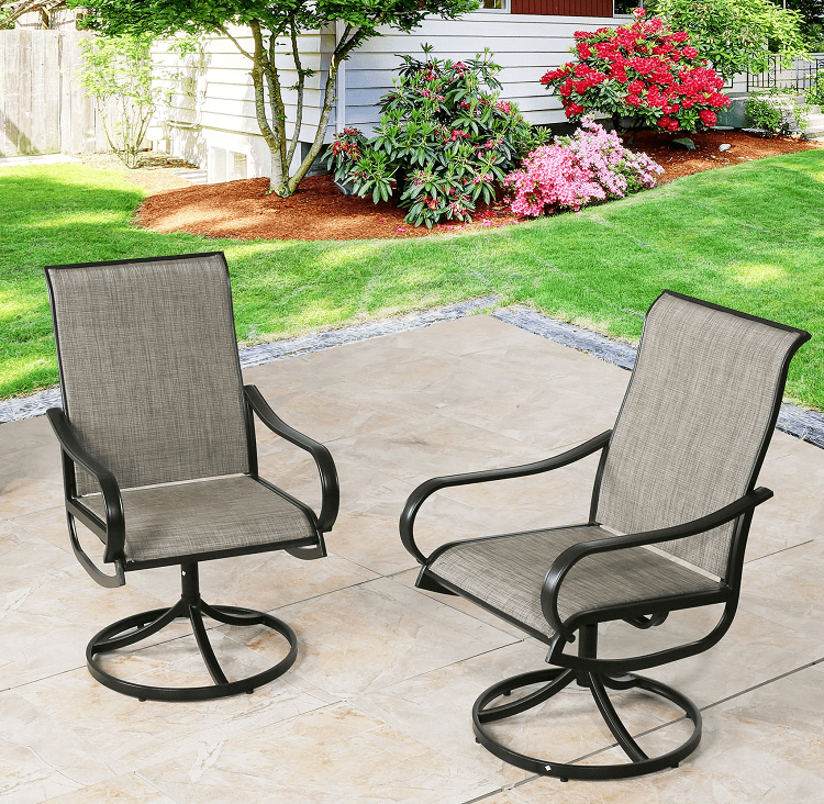 Relax Fabric Swivel Patio Chairs 