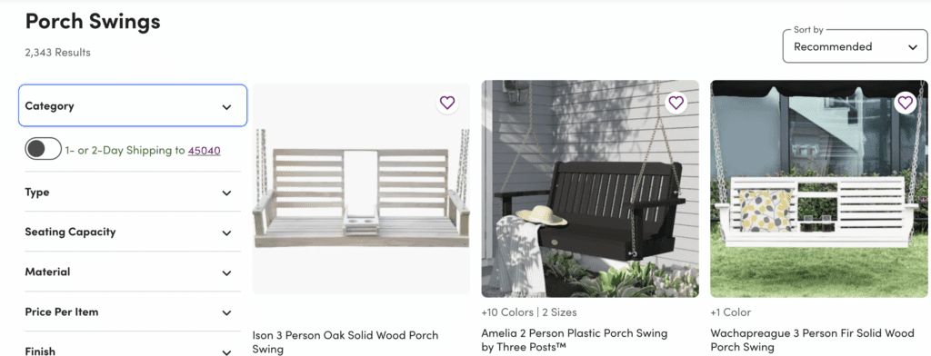 Wayfair Porch Swings