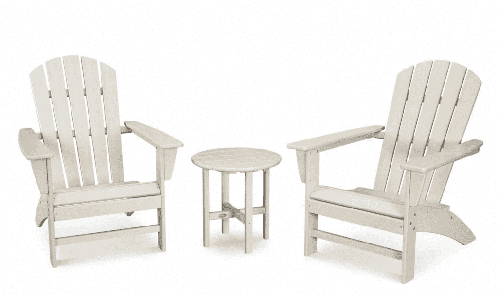 Polywood Nautical 3-Piece Adirondack Set