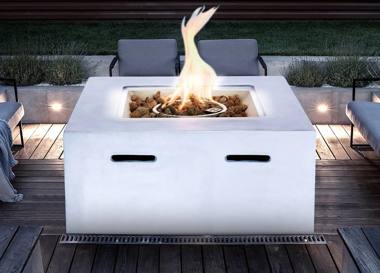 Serene Life Outdoor Fire Pit Table 