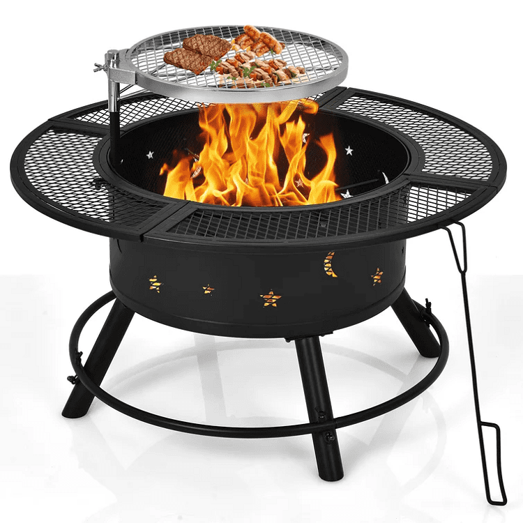 Shavonn Steel Outdoor Fire Pit Grill