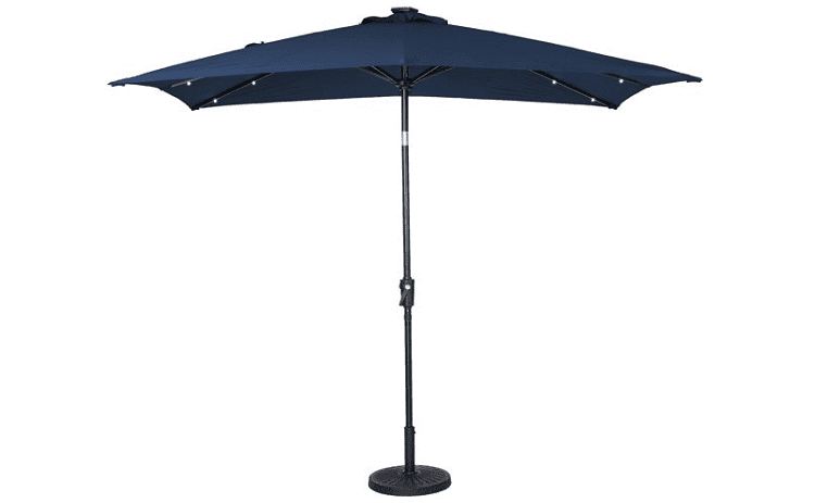 Sun-Ray 9'x7' Rectangular Solar Lighted Umbrella