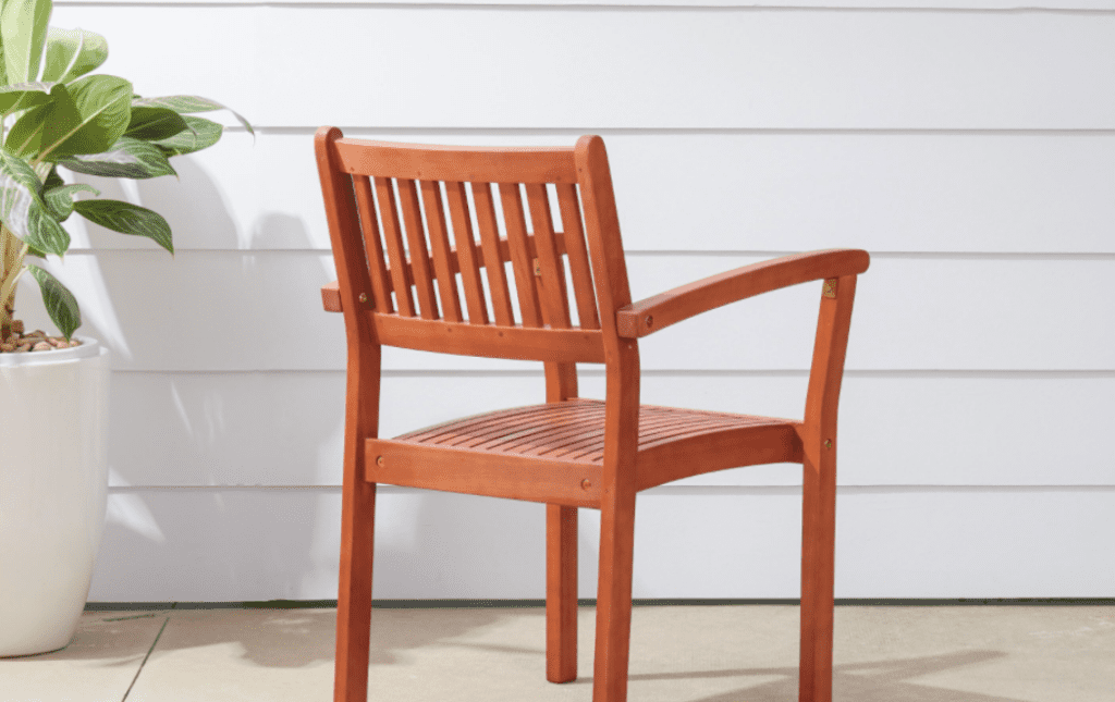 Vifah Malibu Stacking Wood Patio Chair