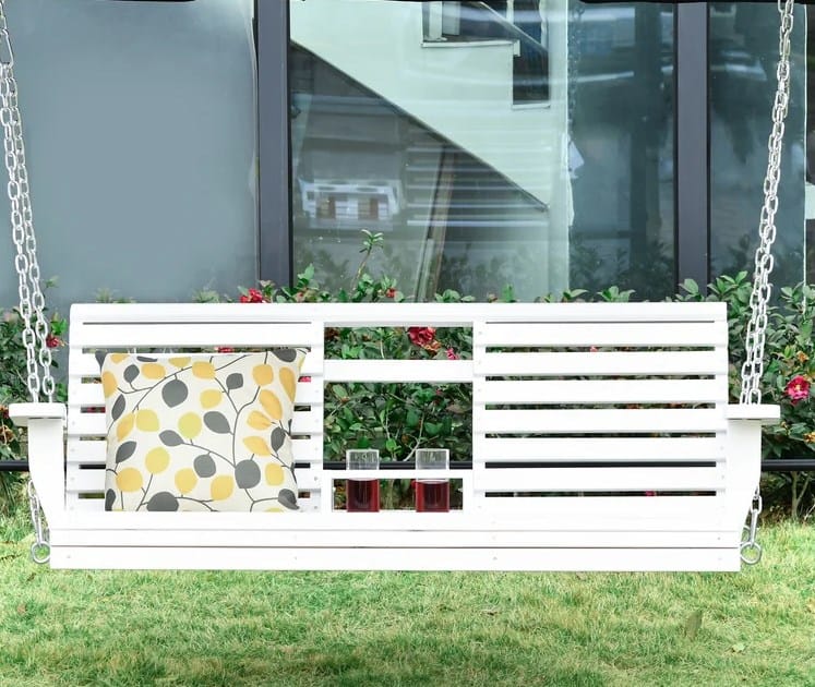 Best Multi-Functional White Porch Swing