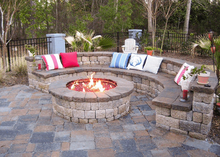 Cute DIY Stone Fireplace