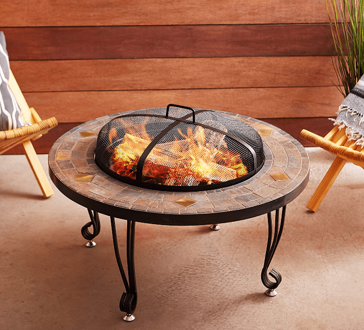 Dainty Stone and Copper Fire Pit