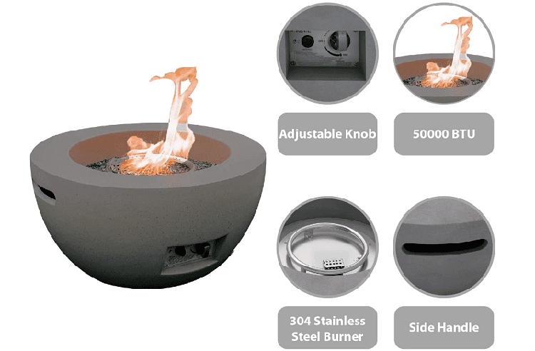 Round Propane Fire Pit