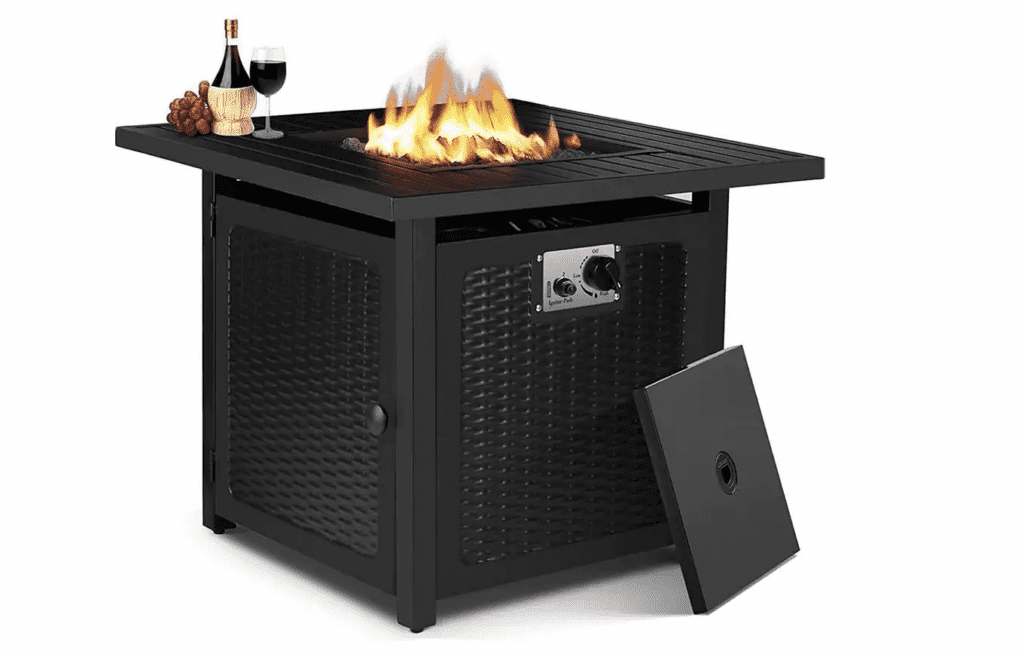 Oakville Square Propane Fire Pit Table