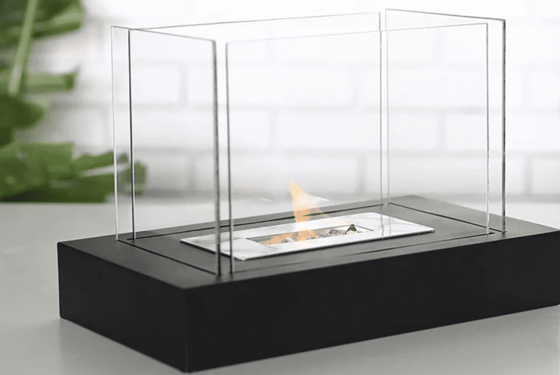 Outdoor Tabletop Fireplace with Flame Guard