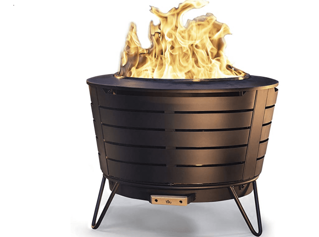 TIKI Brand 25 Inch Stainless Steel Low Smoke Fire Pit