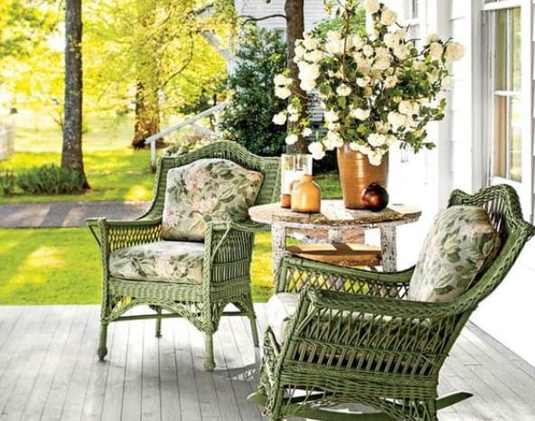 Green and Graceful Wicker 