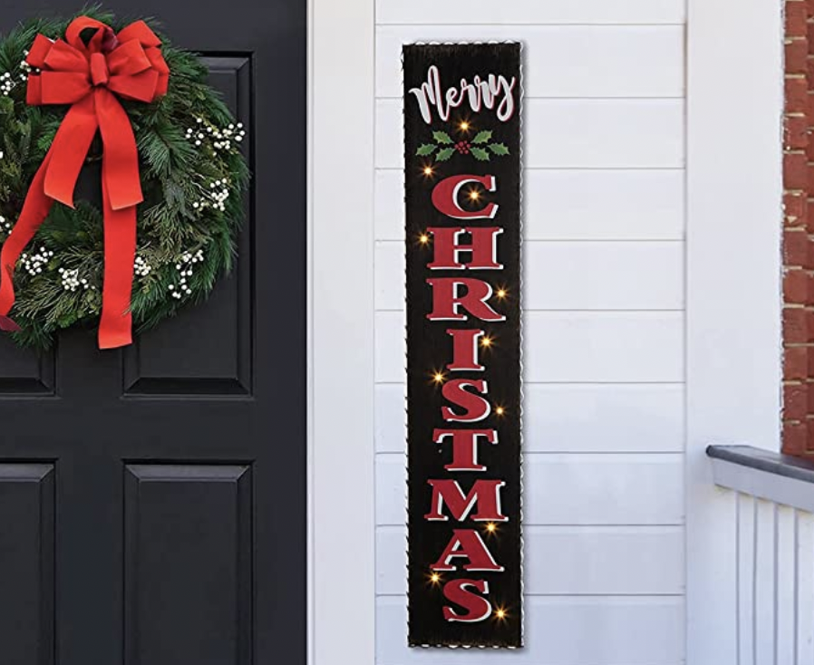 christmas porch sign