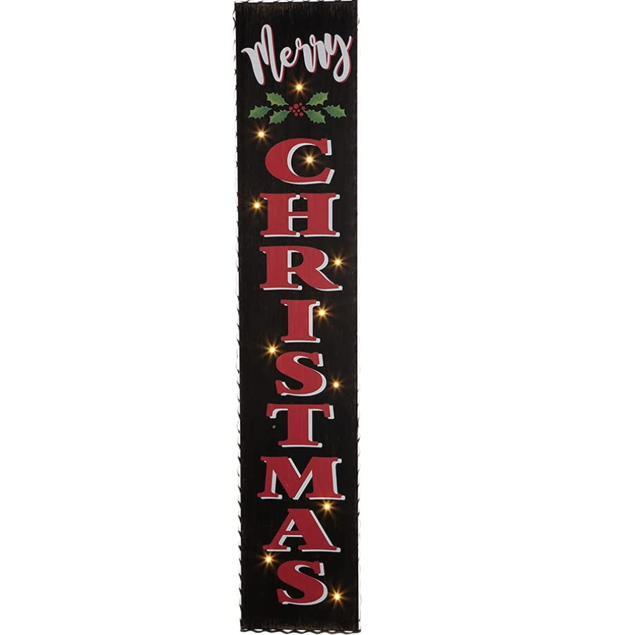 Glitz Home Merry Christmas Porch Sign 