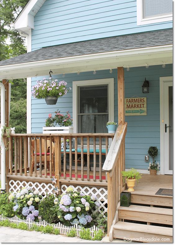 Porch Fence Distressed Cottage Style