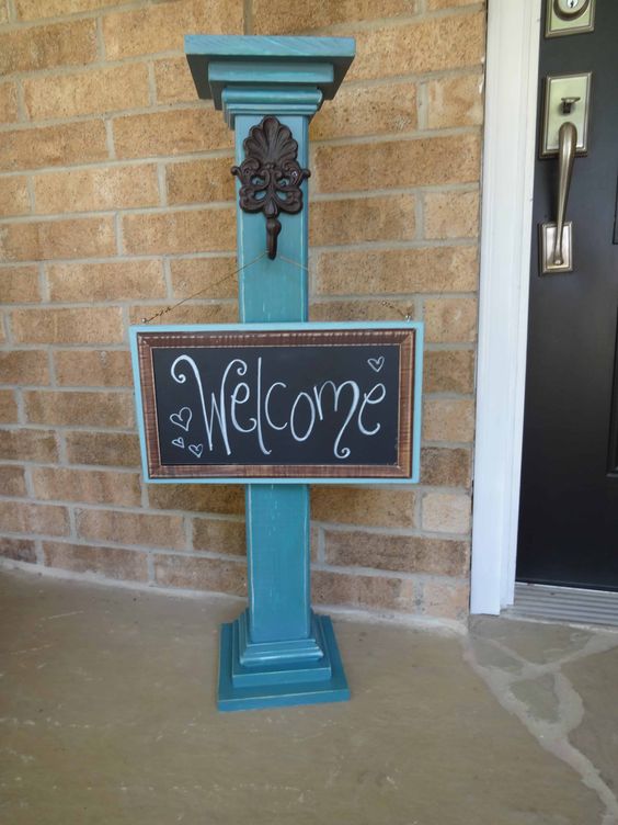 Porch Welcome Pillar Sign