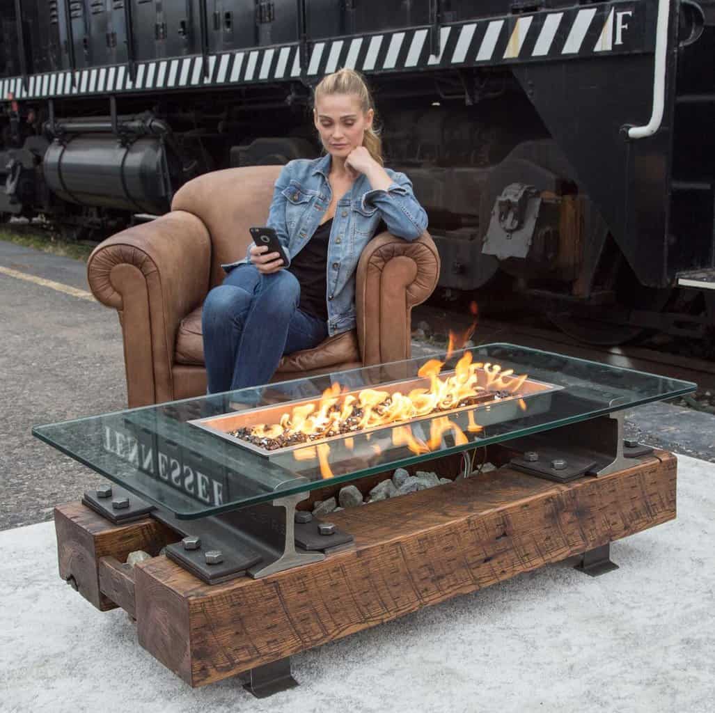 Rail Yard Trackside Music Responsive Fire Pit