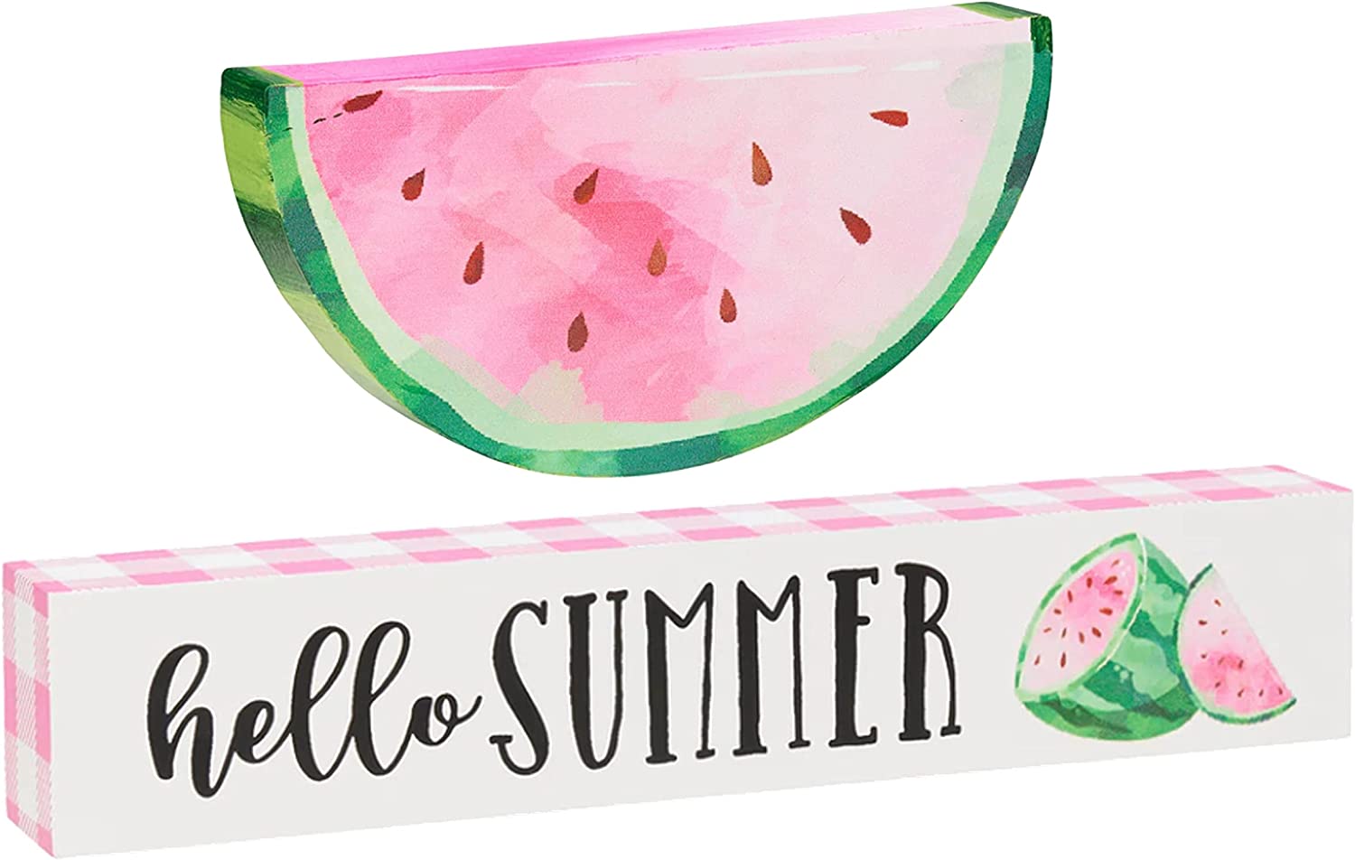 Hello Summer Sign and Watermelon