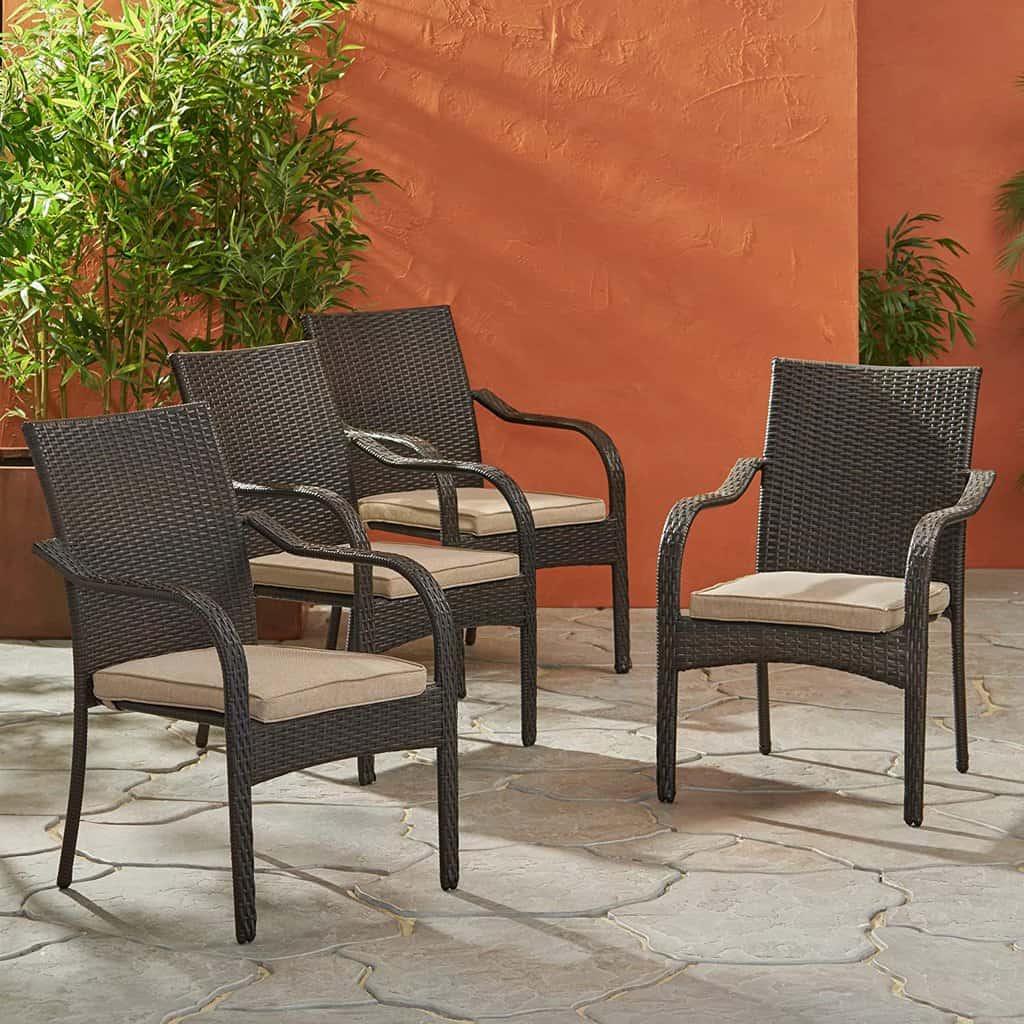 Florianopolis Brown Wicker Stacking Chairs 