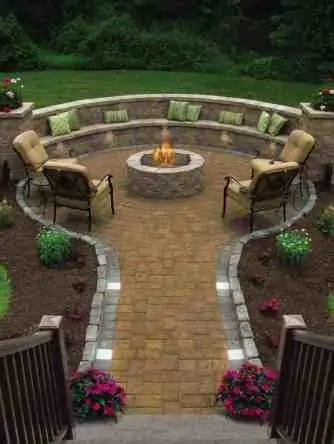 Elevated Cinder Block Fire Pit