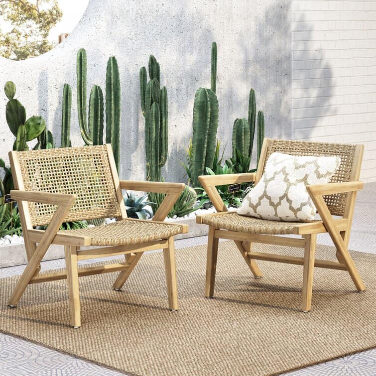 Firenze Outdoor Wicker Club Chair (Set Of 2)