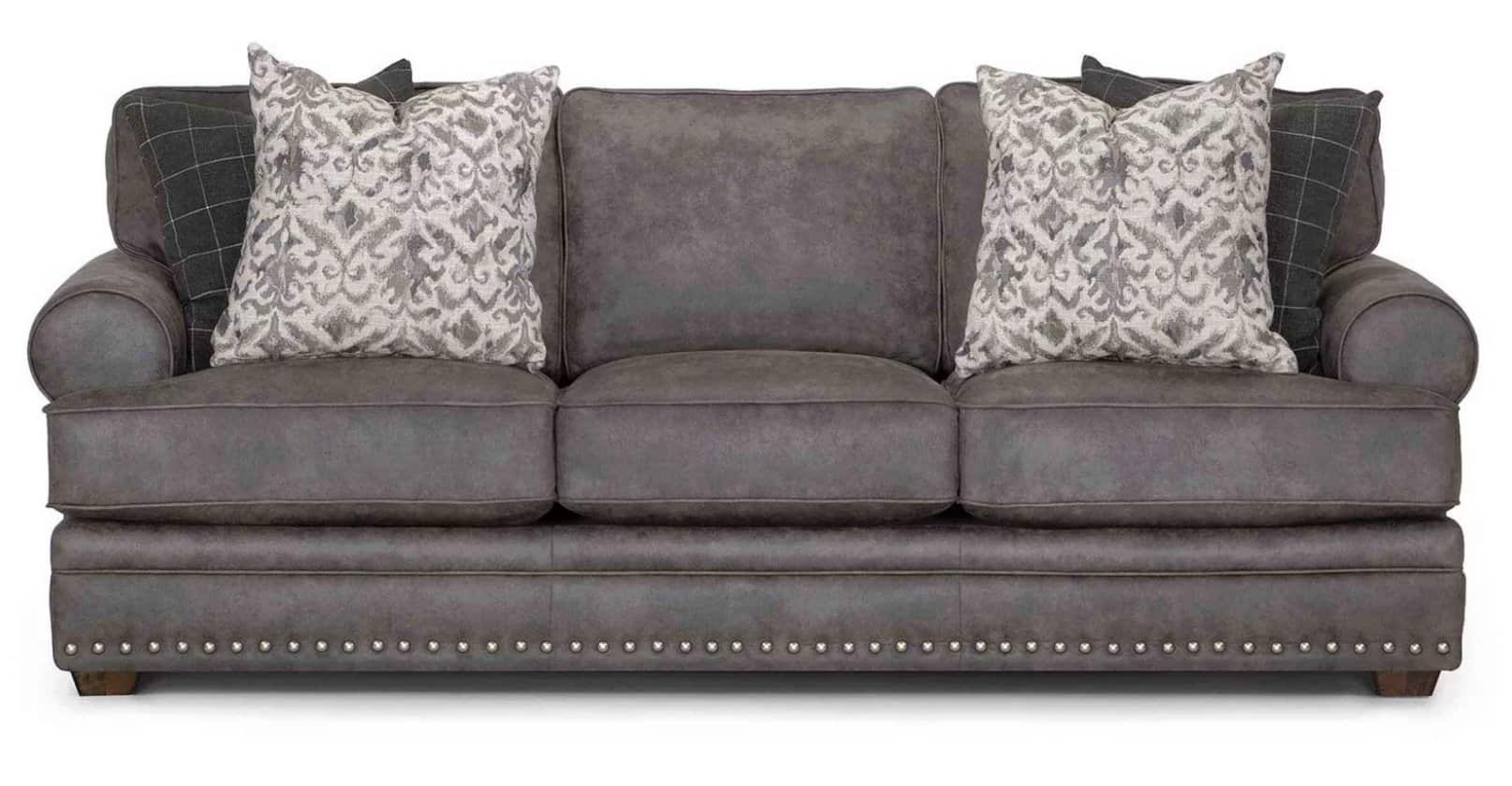 Recessed Arm Sofa with Reversible Cushions