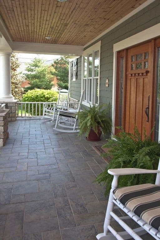 Renovated Wood Panel Porch Roof