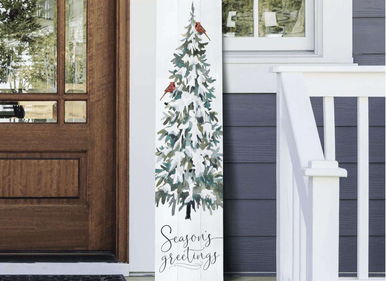 winter porch sign