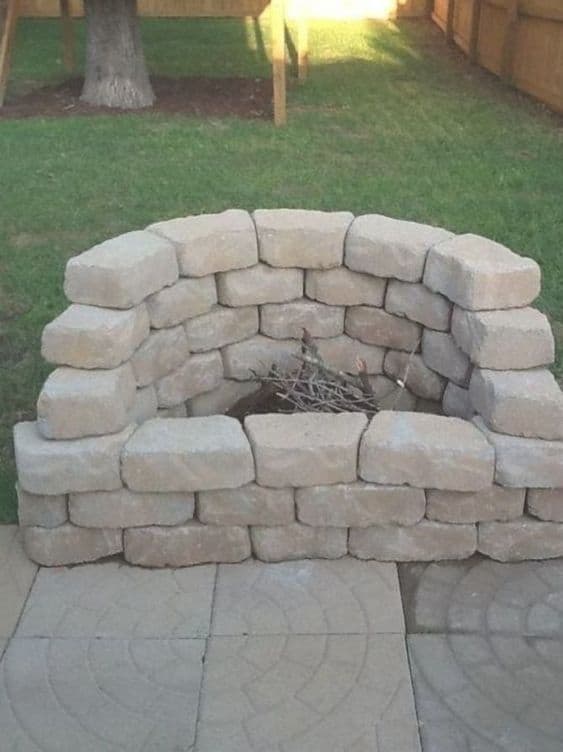 Semi-Circle Block Fire Pit