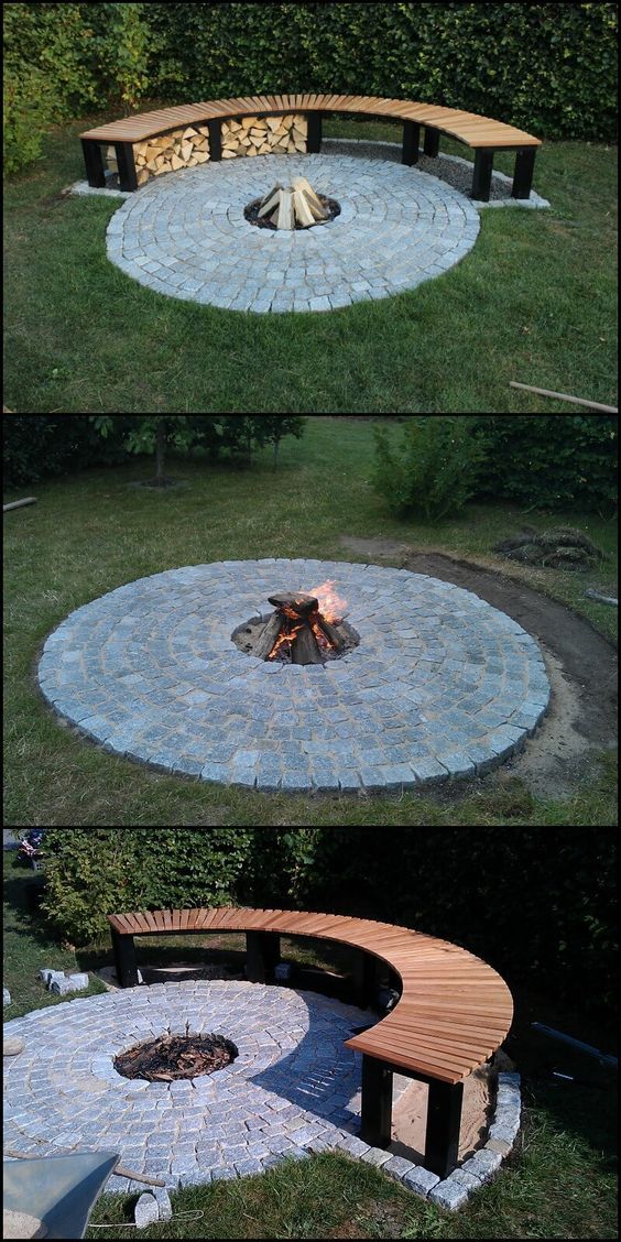 Spacious Cinder Block Fire Pit