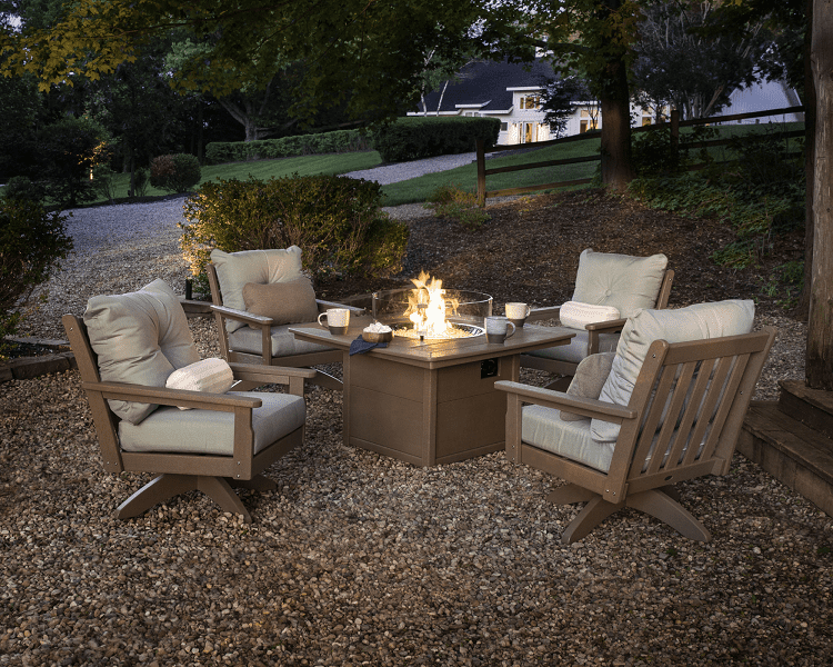 Traditional and Timeless Coordinated Square Fire Pit Set