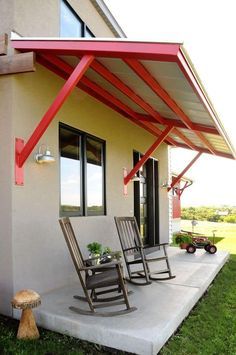 Ultra Modern Mini Porch Roof Idea