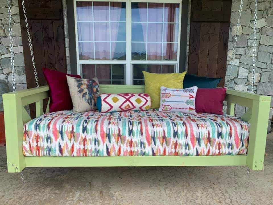 My personal DIY front porch swing: Image by Christie Hewitt