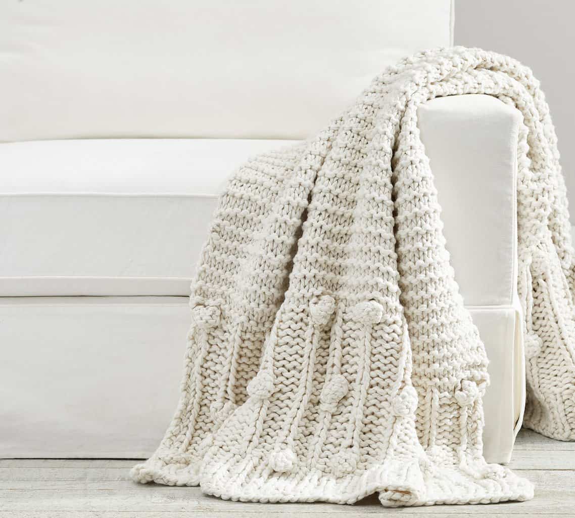 Edilon Bobble Knit Throw