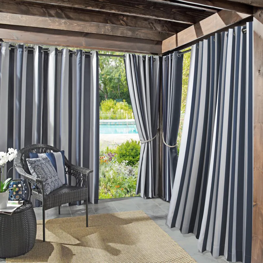 Indoor/Outdoor Curtain Panel in Indigo 